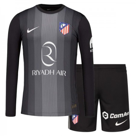 Atlético Madrid Brankářské Černá 2025-26 - Dětské Fotbalové Dresy (L/S) Atlético Madrid Brankářské Černá 2025-26 - Dětské Fotbalové Dresy (L/S)